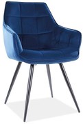 Lilia Velvet étkezőszék sötétkék