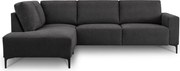 Antracitszürke zsenília sarokkanapé (bal oldali-L alakú) Fabian – Scandic