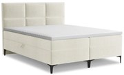 Bézs ágyneműtartós boxspring ágy 180x200 cm Pakalana – Makamii
