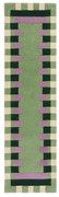 Zöld-lila kézi szövésű gyapjú futószőnyeg 60x230 cm Kai Wool Border – Flair Rugs