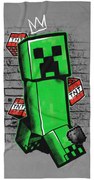 Carbotex Minecraft Creep King gyermek törölköző, 70 x 140 cm