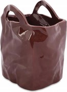 Váza kézitáska barna dekoráció asztaldísz