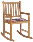 tömör tíkfa hintaszék piros kockás párnával