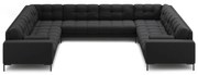 Sötétszürke sarokkanapé (U alakú) Bali – Cosmopolitan Design