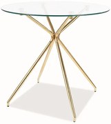 Azalia étkezőasztal kerek 80 cm víztiszta