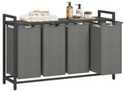 REX szennyeskosár, fekete/szürke