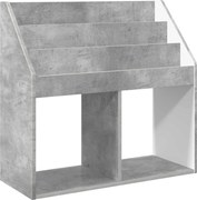 vidaXL Gyerek Könyvespolc Beton Szürke 72,5 x 29,5 x 69 cm Faanyag