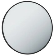 TMP IRON fürdőszobai tükör - FEKETE keret - kerek - 90 cm