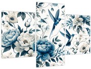 Kép - Kolibrikok virágokkal (90x60 cm)