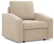 Zeus fotel, döntött kartámasz, kordbársony, bonell töltet, bézs