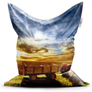 Classic babzsák traktor pótkocsival - gyerek, színes