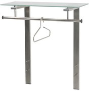 Ezüstszínű fém fali fogas polccal 80 cm Dutch – Spinder Design