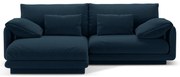 Sötétkék sarokkanapé (bal oldali) Torino – Micadoni Home
