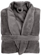 Cozy szürke plüss fürdőköpeny, L/XL - Tiseco Home Studio