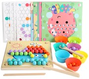 Képkirakó golyókkal Montessori fajáték