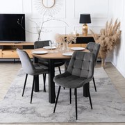 Szürke Bársony Étkezőszék. CHRIS