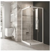 RAVAK Blix BLRV2-90 komplett zuhanykabin, szögletes, krómhatású + Transparent