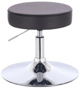 HC1102N Fekete modern műbőr szék krómozott lábbal