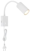 Globo 57911WW - Rugalmas fali lámpa ROBBY 1xGU10/25W/230V fehér