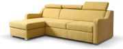 Univerzális sarokkanapé tárolóval PORTO, sárga, kihúzható
