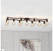 Eglo 43722 - Mennyezeti lámpa SPEKE 11xE27/40W/230V fekete