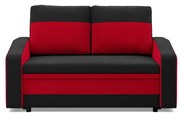 Hewlet kanapé, szövet anyag, fekete - piros