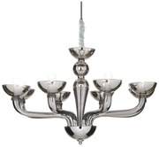 Ideal Lux - Csillár láncon CASANOVA 8xE14/40W/230V átm. 88 cm szürke