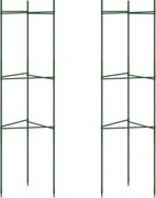 vidaXL 2 db acél és PP paradicsom ketrec 116 cm