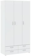 BASIC Gardróbszekrény Fehér Színben 110 cm