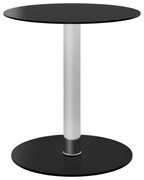 fekete edzett üveg dohányzóasztal 40 cm