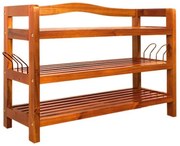 Casaria® Akácfa cipőtartó állvány - 3 szintes