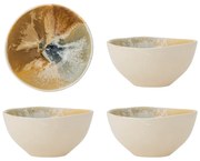 Krémszínű kőedény tálka szett 4 db-os 525 ml Lacey – Bloomingville