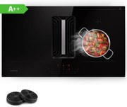 Klarstein AirJet 90, Down Air System, indukciós tűzhely + DownAir-páraelszívó, 754 m³/ó, A