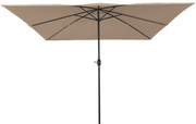 Négyzet Alakú Kerti Napernyő 295x245 cm Taupe
