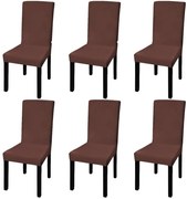 6 db barna szabott nyújtható székszoknya