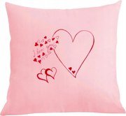 Párna párnahuzat Valentin Nap Szívek I love You