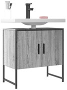szürke sonoma szerelt fa fürdőszobai mosdószekrény 60x33x60 cm