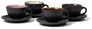 Fekete kerámia csésze szett 4 db-os 240 ml Gastro Black/Mix – Bitz
