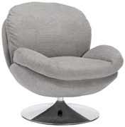 Brigitte króm fotel szürke