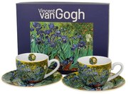 Van Gogh Íriszek porcelán espresso kávéscsésze aljjal 110 ml - 2 személyes - díszdobozos