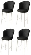 Fora Black and White bárszék szett, 4 db, 4 db