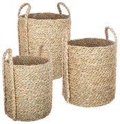 WICKER kerek kosár készlet 3 db