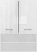 Pola mini DK felső fürdőszoba szekrény, fényes fehér