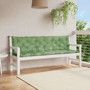 2 db levélmintás szövet kerti padpárna 200 x 50 x 7 cm