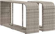 vidaXL 2 db világosszürke polyrattan tárolópolc