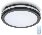 LED fürdőszobai mennyezeti lámpa szenzorral LED/24W/230V átm. 30 cm fekete + DO