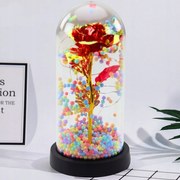 Örök Rózsa Üveg Kristály Led Világítás Golyók Piros Flower B