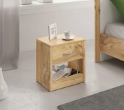 Éjjeliszekrény 1 fiókkal Wotan tölgy színben 16 mm – NAKA