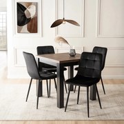 MAX bővíthető étkezőasztal 80–160 cm, dió/fekete színben