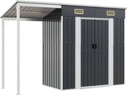 vidaXL antracitszürke fészer meghosszabbított tetővel 277x107x181 cm